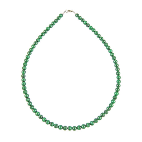 collier malachite pierres boules 6mm
