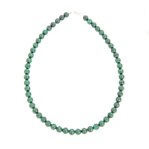 collier malachite pierres boules 8mm