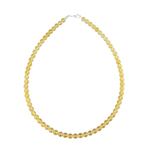collier citrine pierres boules 6mm