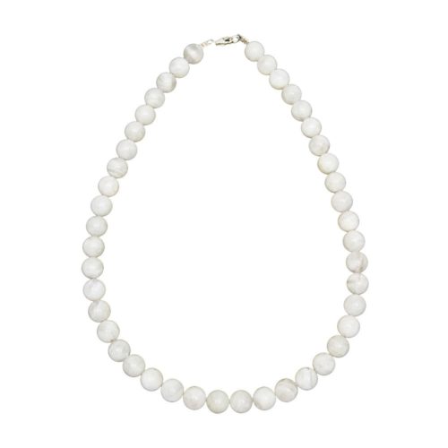 collier pierre de lune pierres boules 10mm