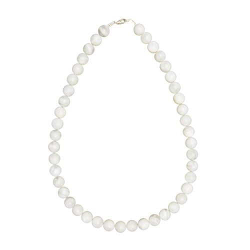 collier pierre de lune pierres boules 10mm