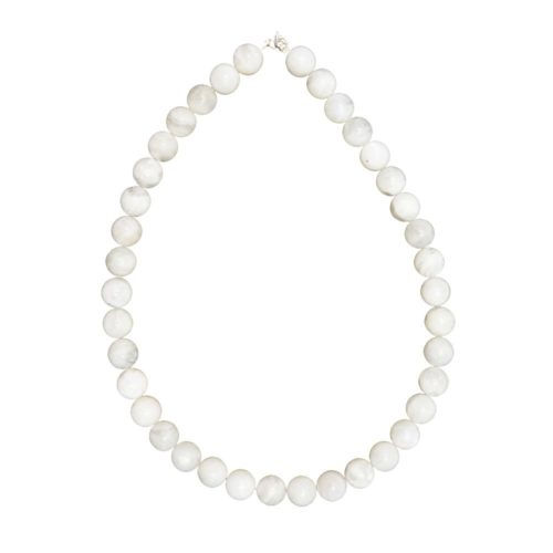 collier pierre de lune pierres boules 12mm