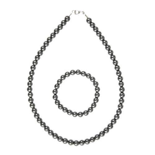 caja hematita piedras bolas 8mm