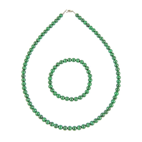 coffret malachite pierres boules 6mm
