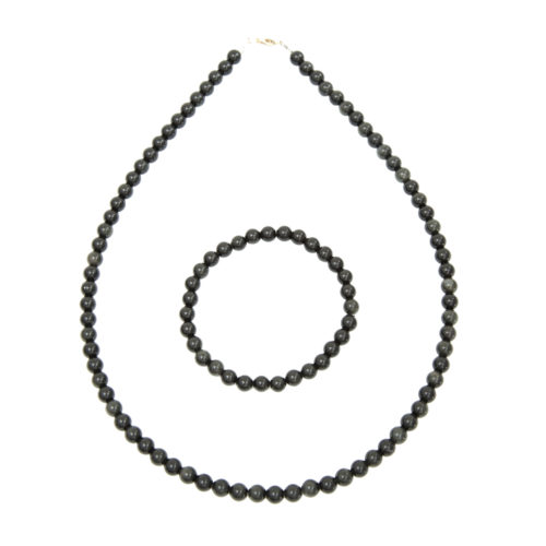 coffret obsidienne noire pierres boules 6mm