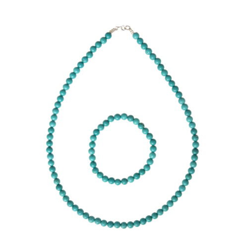 caja turquesa piedras bolas 6mm