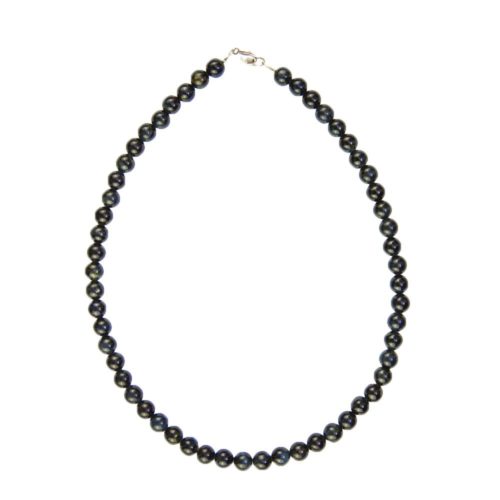 collier oeil de faucon pierres boules 8mm