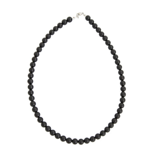 collier tourmaline noire pierres boules 8mm