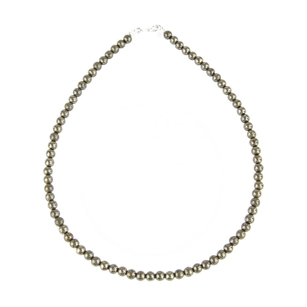 Collier-pyrite-de-fer-Pierres-Boules-6mm-01 collier pyrite de fer pierres boules 6mm