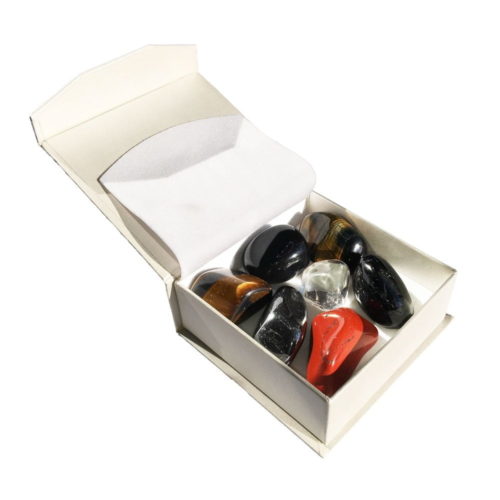 Coffret 7 pierres roulées 1er chakra