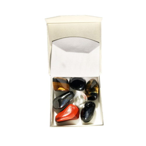Coffret 7 pierres roulées 1er chakra