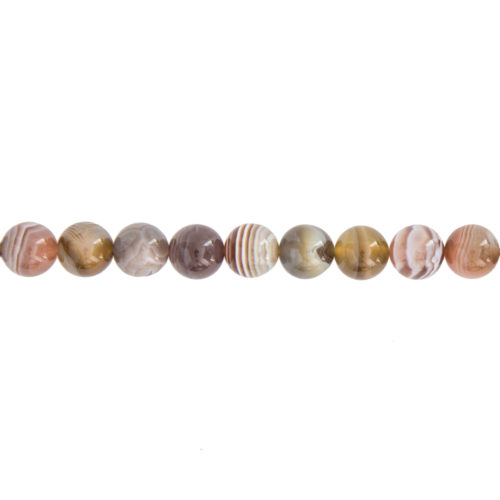 fil agate botswana pierres boules 10mm