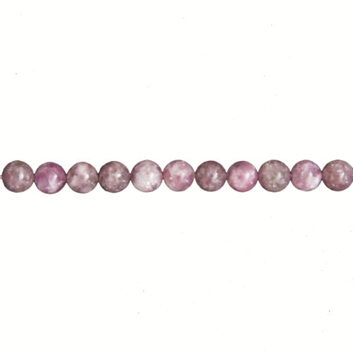 fil tourmaline rose pierres boules 6mm