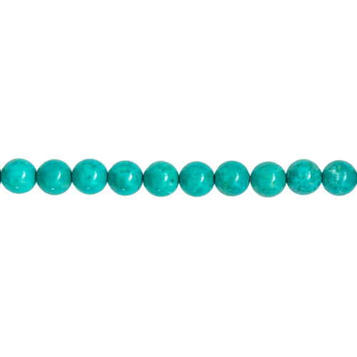 fil turquoise pierres boules 8mm