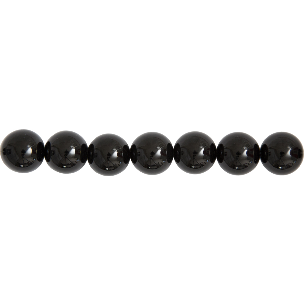 fil-agate-noire-Pierres-Boules-14mm fil agate noire pierres boules 14mm