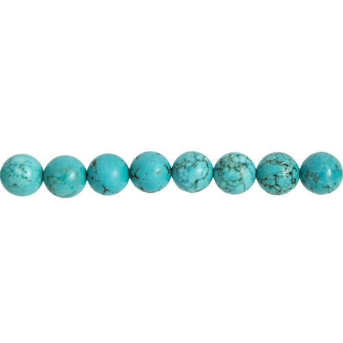 fil turquoise pierres boules 12mm