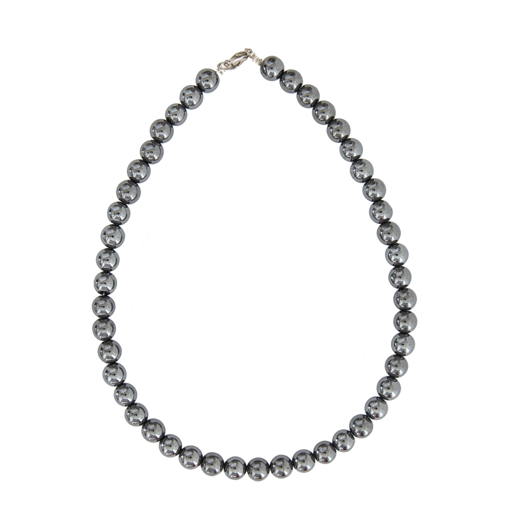 Collier-hematite-Pierres-Boules-10mm-02 collier hématite pierres boules 10mm