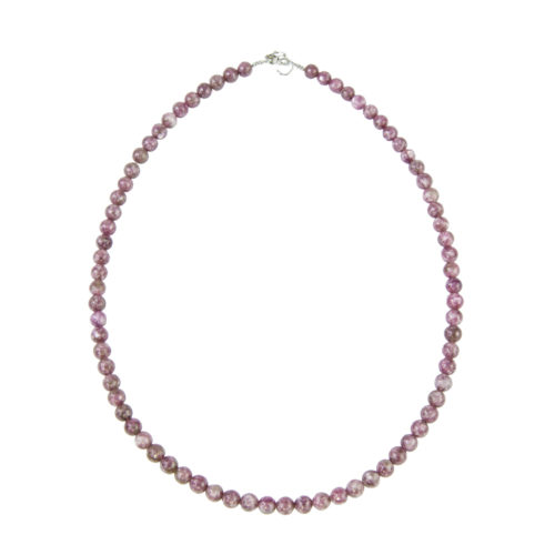 collier tourmaline rose pierres boules 6mm