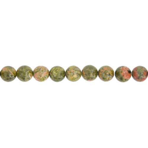 fil unakite pierres boules 10mm