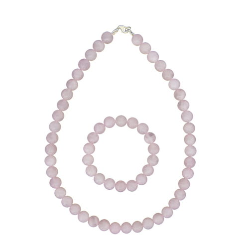 caja cuarzo rosa piedras bolas 10mm