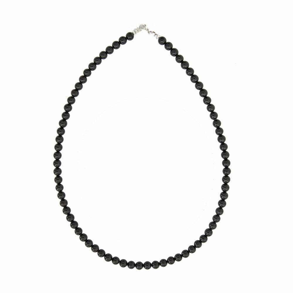 Collier-tourmaline-noire-pierres-boules-06mm-02 collier tourmaline noire pierres boules 6mm