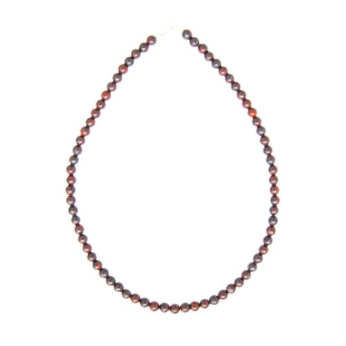 collier jaspe bréchique pierres boules 6mm