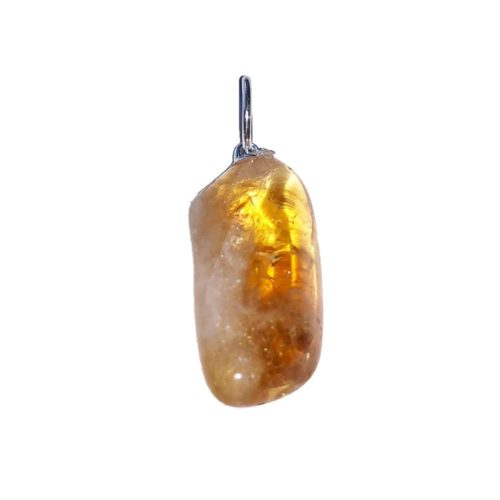 pendentif citrine pierre roulée