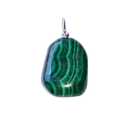 pendentif malachite pierre roulée