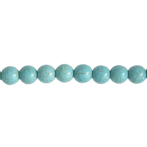 fil howlite bleue pierres boules 12mm