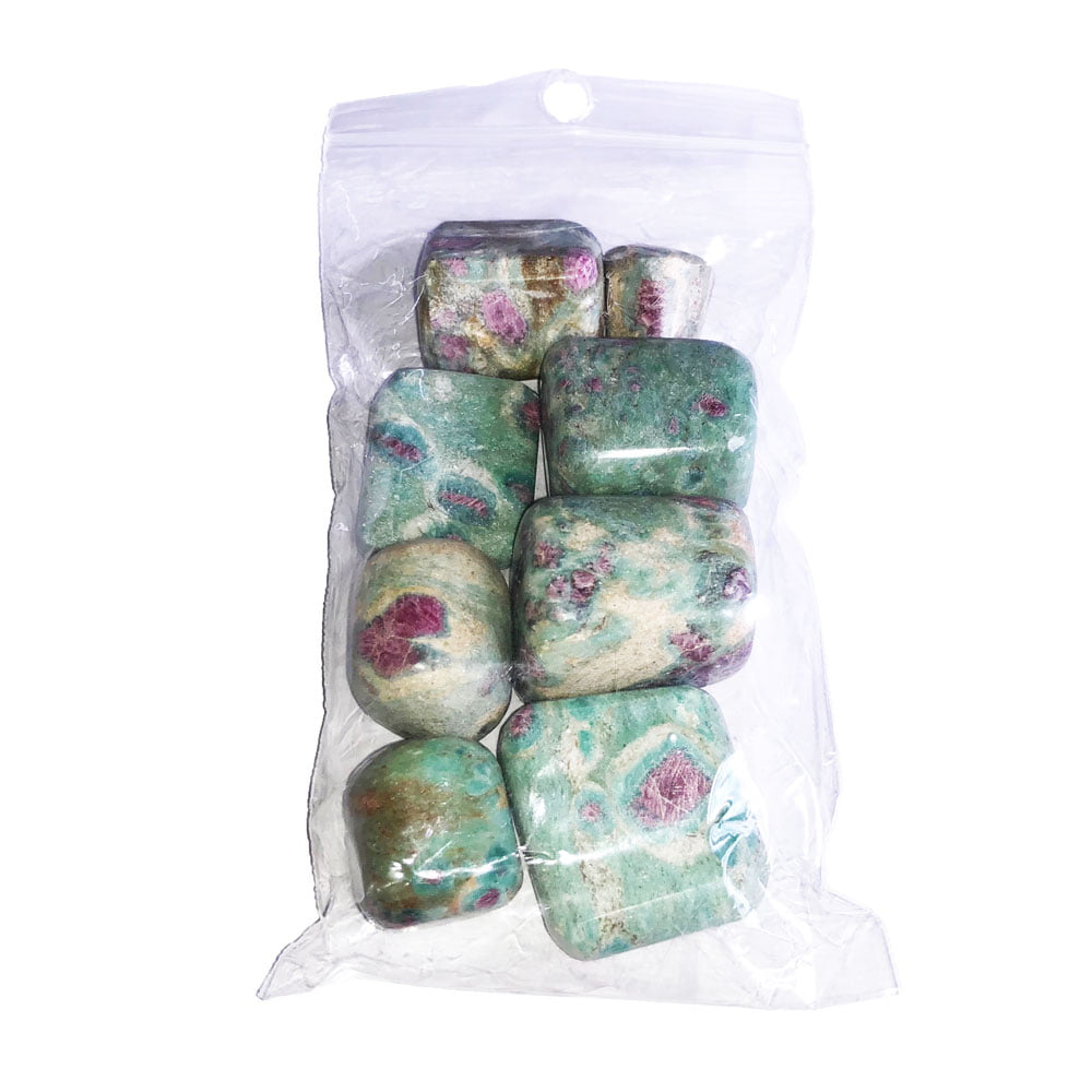 sachet-pierres-roulees-rubis-sur-fuschite-250grs sachet pierres roulées rubis sur fuschite 250grs