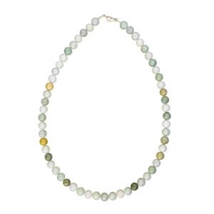 collier jade vert pierres boules 8mm