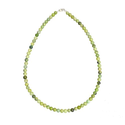 collier chrysoprase pierres boules 06mm