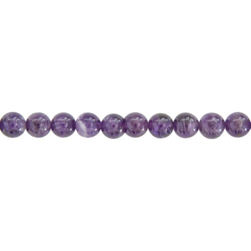 fil améthyste pierres boules 8mm