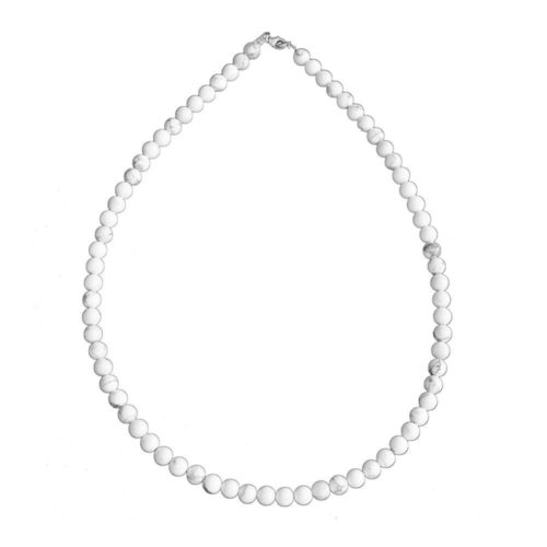 collier howlite pierres boules 6mm