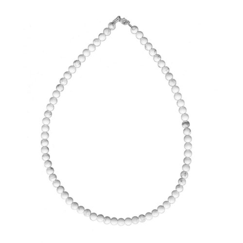 collier howlite pierres boules 6mm