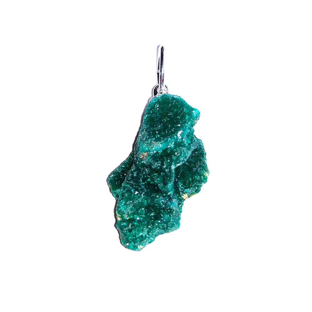 pendentif-dioptase-pierre-brute-01 pendentif dioptase pierre brute