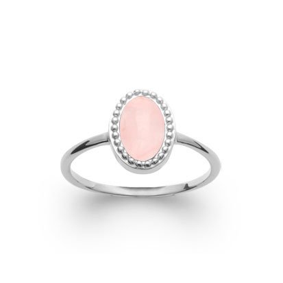 bague quartz rose alexandra argent 925