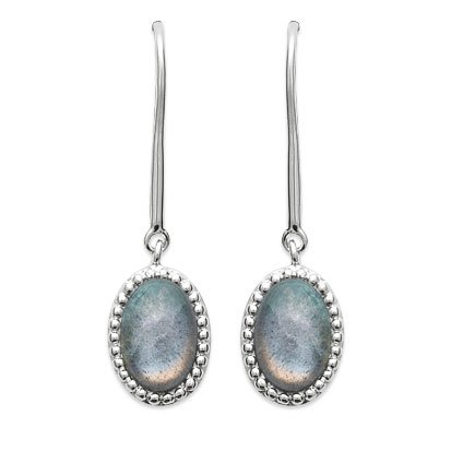 boucles d'oreilles labradorite argent 925