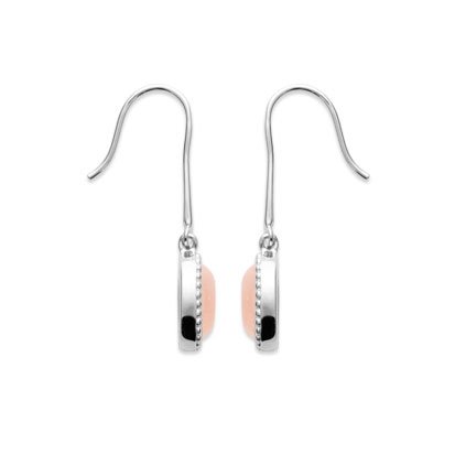 boucles d'oreilles quartz rose argent 925
