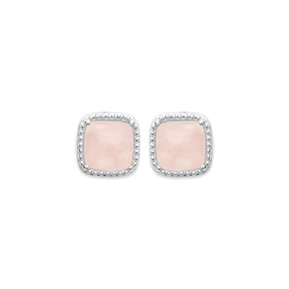 boucle d'oreilles quartz rose argent 925