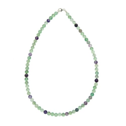 collier fluorite multicolore pierres boules 6mm