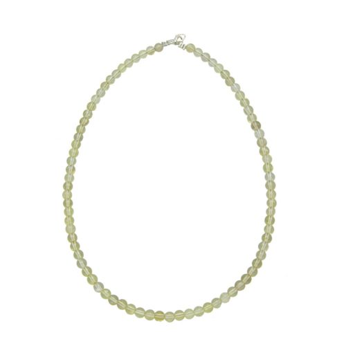 collier topaze citron pierres boules 6mm