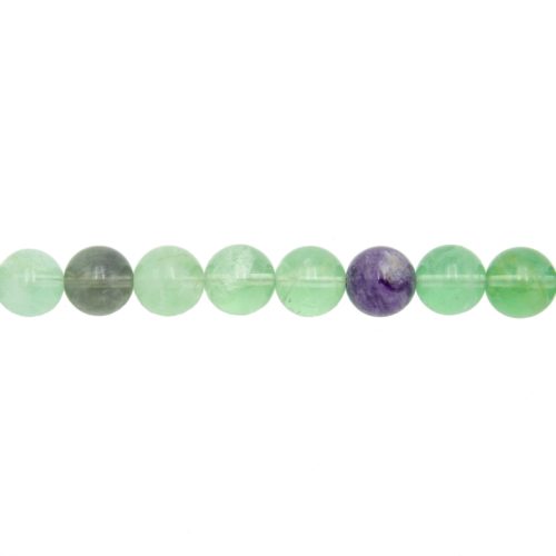 fil fluorite multicolore pierres boules 12mm