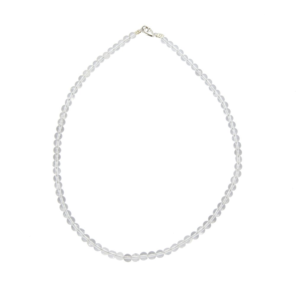 collier cristal de roche pierres boules 6mm collier cristal de roche pierres boules 6mm