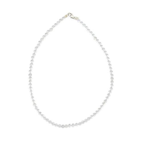 collier cristal de roche pierres boules 6mm