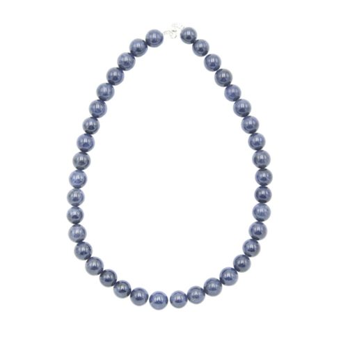 collier saphir pierres boules 12mm
