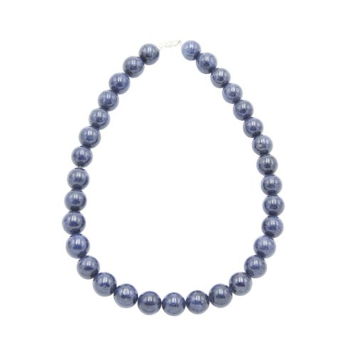 collier saphir pierres boules 14mm