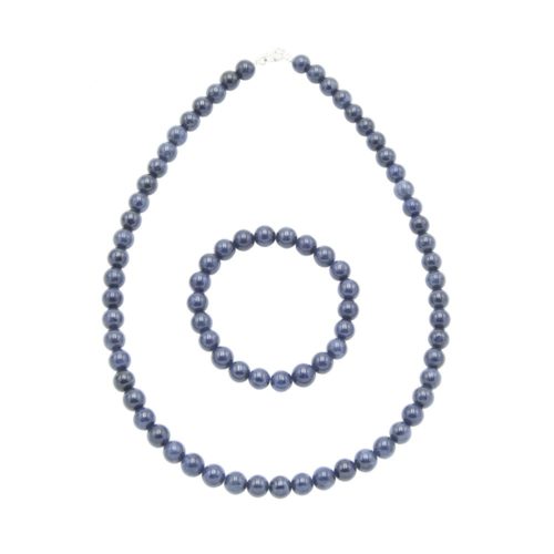 parure saphir pierres boules 8mm