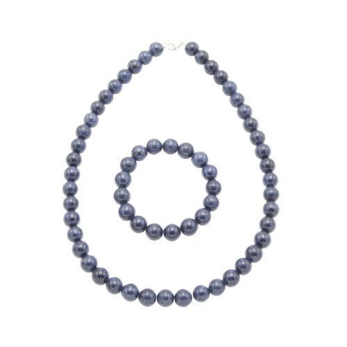 parure saphir pierres boules 10mm