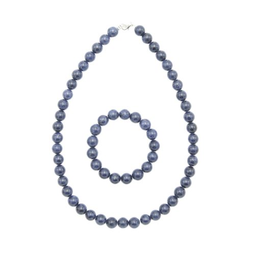 parure saphir pierres boules 10mm
